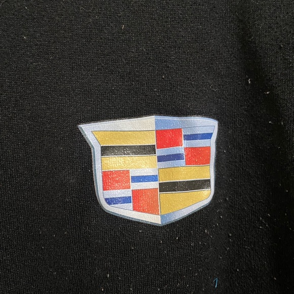 Aged Vintage CADDILAC Black Button Down Sweatshirt Women’s XL Hip Hop - Picture 3 of 7